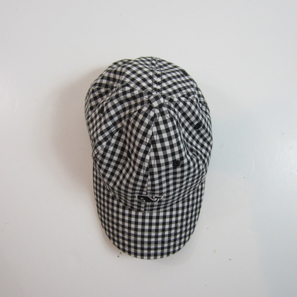 vineyard vines girl's gingham hat black white - Picture 2 of 5
